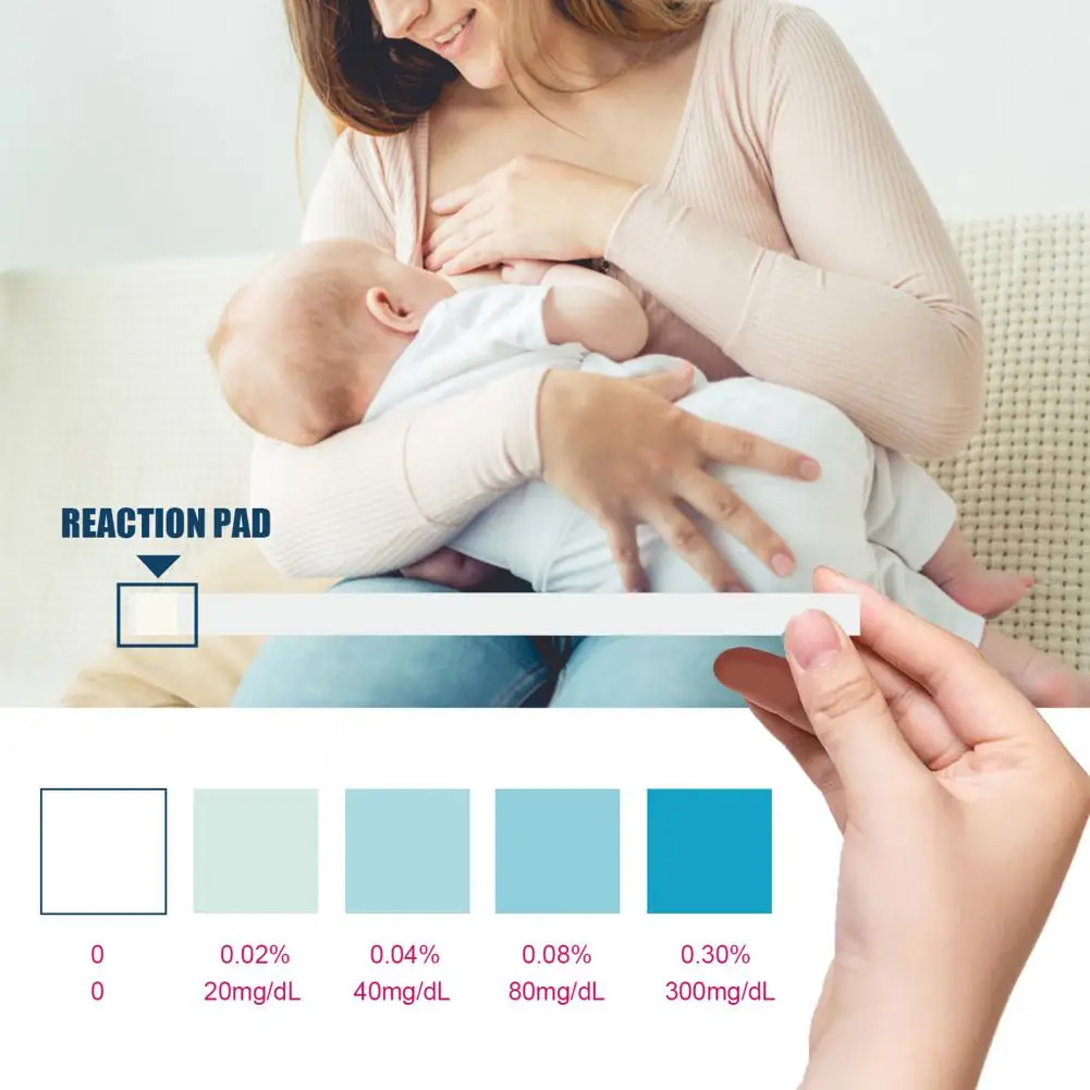 Great Quick Detection Practical Home Breastmilk Alcohol Test Strip Breast Milk Testing Strip Breast Milk Test Strip 25Pcs