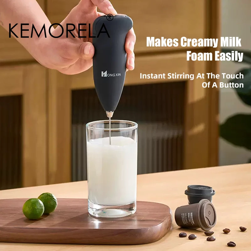 Electric Milk Frother Handheld Wireless Coffee Whisk Blender Egg Beater Cappuccino Frother for Kitchen