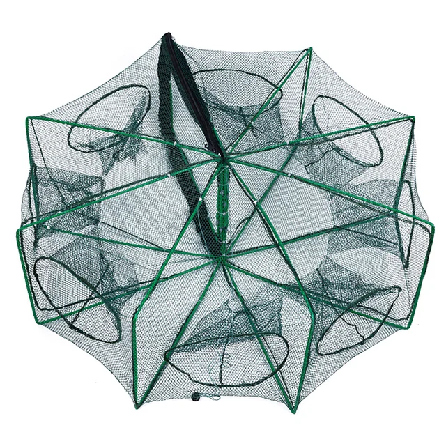 1 PC Foldable Fishing Net Catcher For Fish Minnan Crabs Crayfish Crab Meat Shrimp Soaking Cages Foldable Hexagonal Accessories 2