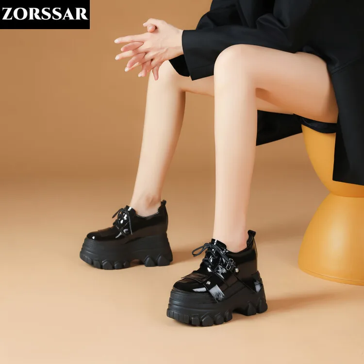 

Internal Increase Chunky Shoes Women Comfortable Platform Shoes Female Casual Vulcanized Shoes Fashion High Heel Woman Sneakers