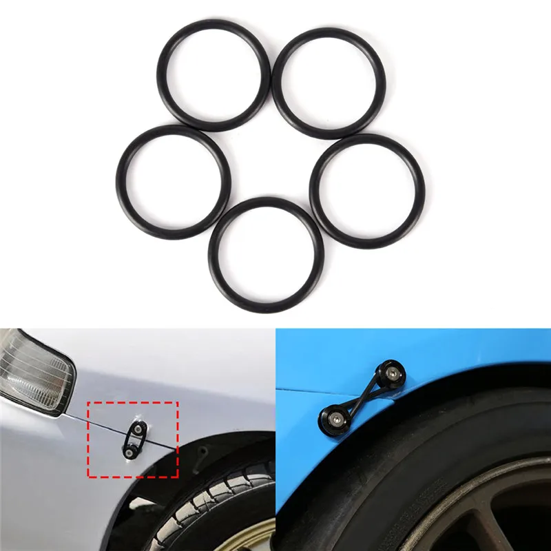 Quick Release Fasteners 4 Pcs/lot Black Car Bumpers Quick Release Fasteners Replacement Rubber O-Rings Gaskets Car Accessories