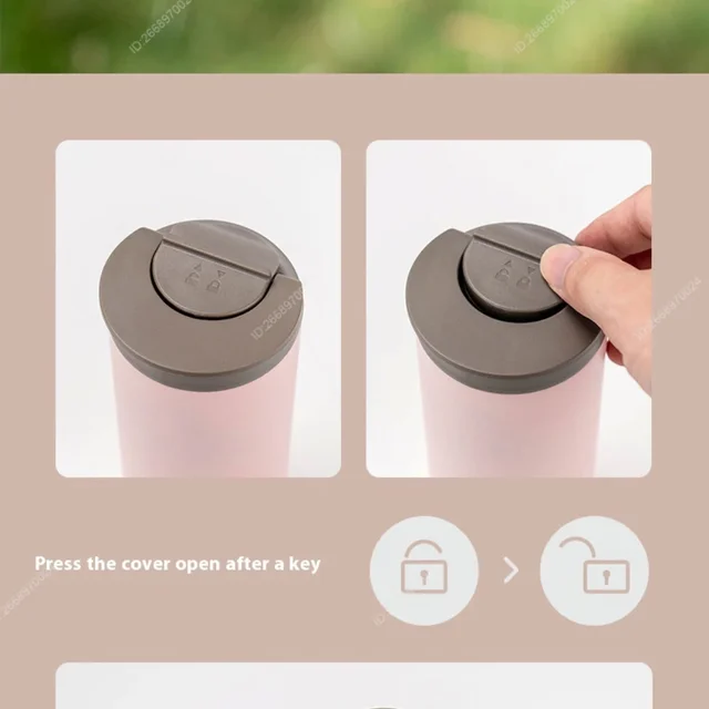 Tyeso Stainless Steel Insulated Travel Mug Leak-Proof Direct Drink Water Bottle for Men and Women Portable Car Coffee Cup 6