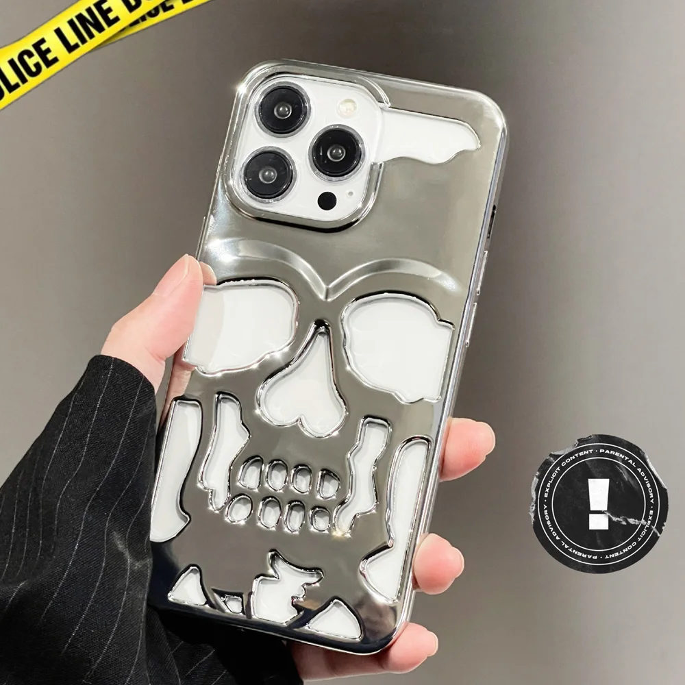 Luxury Skeleton Skull Shockproof Phone Case with Camera Protector