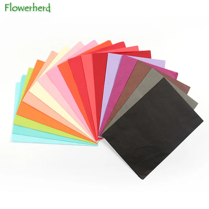 Papier de soie coloré 200x700mm, 500 feuilles de papier d'emballage pour  cadeau, fleur, décor de fête, copie de papier de londres, DIY bricolage, 14g