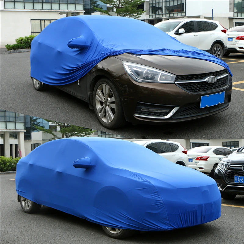Cheap Universal Stretch Car Cover Sunproof Windproof Dustproof Scratch  Resistant UV Protection for Sports Car Sedan SUV Beauty Styling