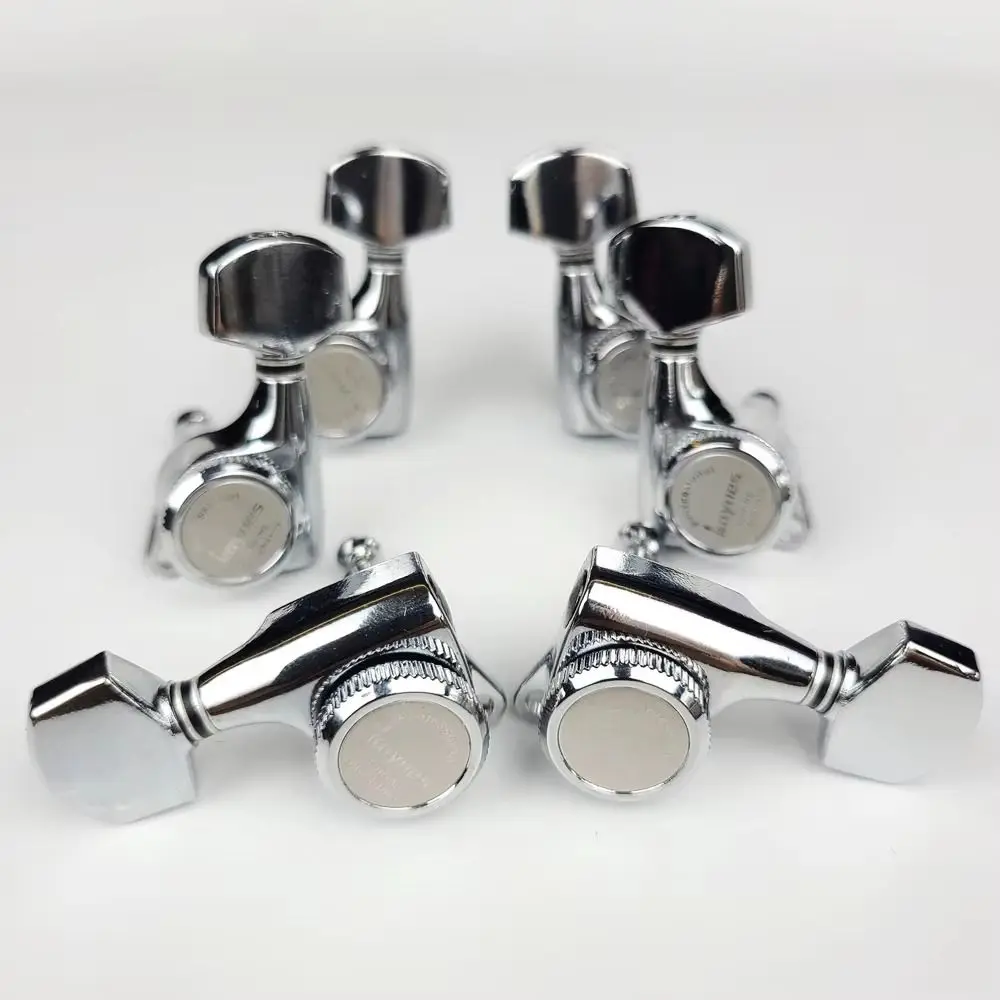 6PCS/Set Chrome Guitar Locking Tuners Lock String Silver/Gold/Black Guitar Tuning Pegs Electric Guitar Machine Heads Tuners