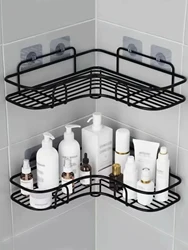 Corner Shower and Bathroom Shelf - No - Drill Triangle Storage Caddy (2pcs)