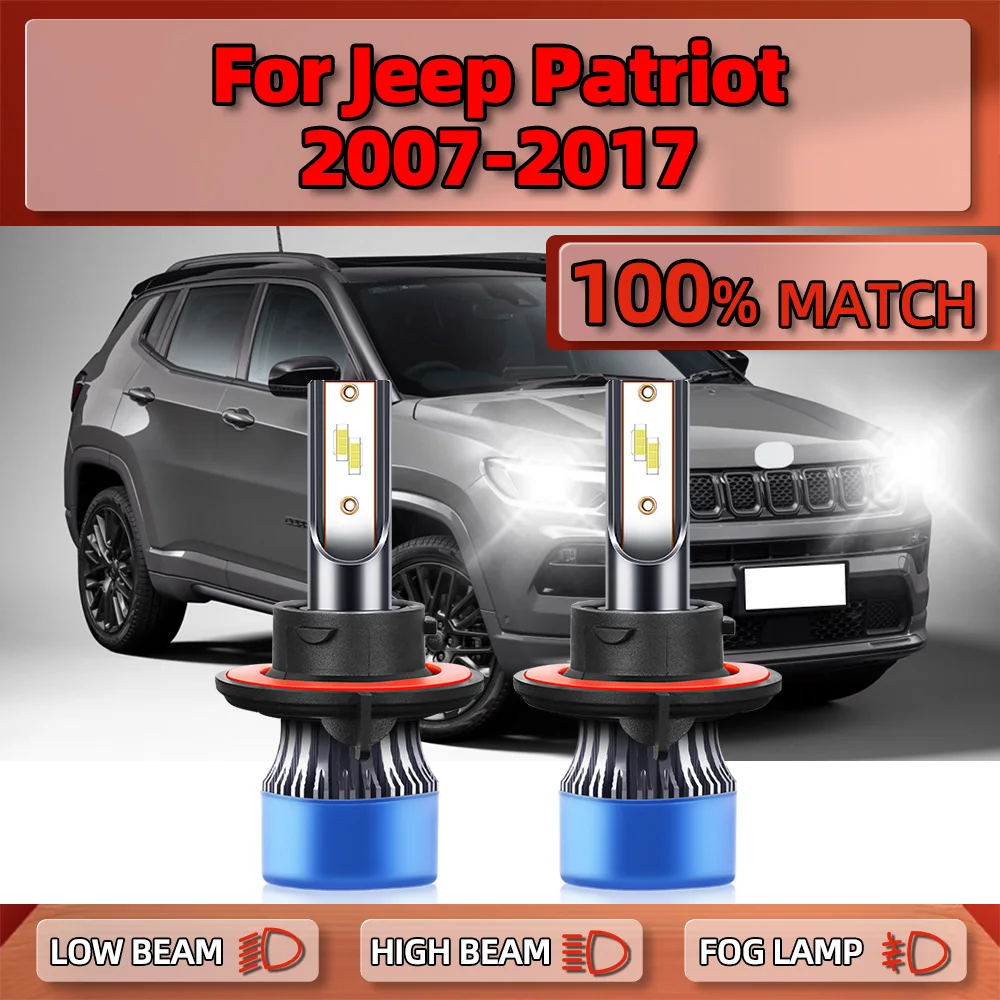 

H13 LED Headlight Bulbs 20000LM Auto Headlamps 6000K Car Lamps Plug and Play For Jeep Patriot 2007-2012 2013 2014 2015 2016 2017