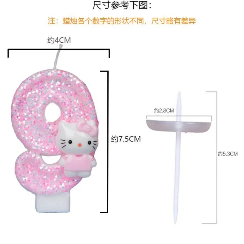 Cake Candles 3D Pink Cartoon Creative Digital Candle for Birthday Cake Cute Decoration for Birthday Party Anniversary Party,decorative candles