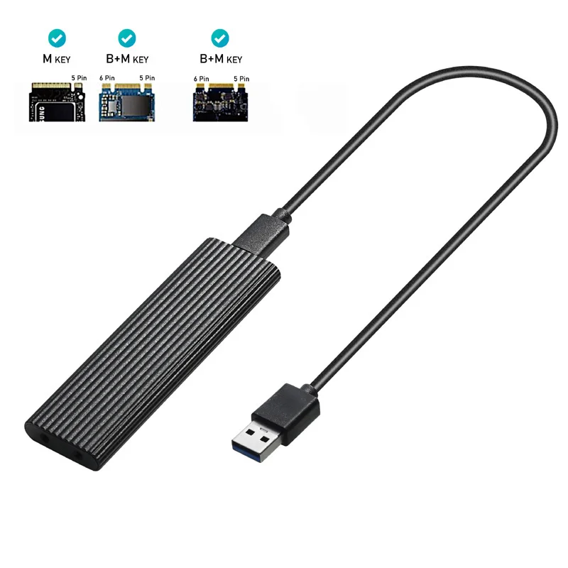 M2 SSD Case Enclosure Dual Protocol M.2 SATA NVME to USB Adapter 10Gbps USB3.1 Gen2 USB C External Box ssd enclosure hard drive enclosure hdd case enclosure external hard drive case external hard drive box hard disk case hard drive adapter ssd adapter Support 2230-2280 M.2 SSD