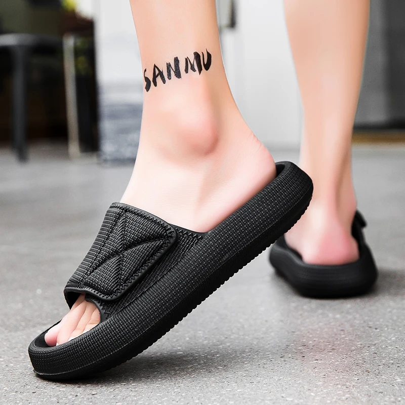 صنادل شاطئ رجالية مانعة للإنزلاق ، شباشب بنعل سميك...