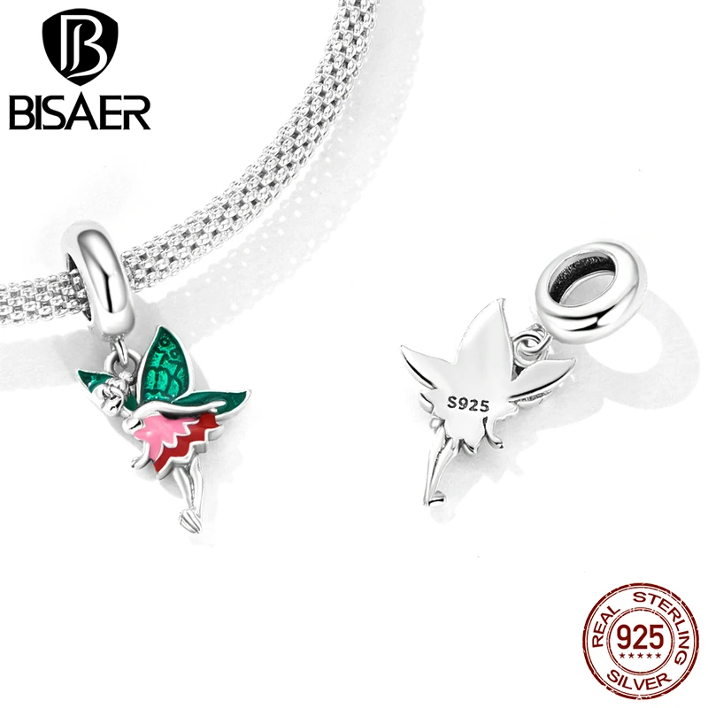 BISAER  참, 행운의 데이지 플라워 펜던트, 엘프 펜던트, 꿀벌 비즈 핏, DIY 팔찌 목걸이 만들기, 쥬얼리 선물