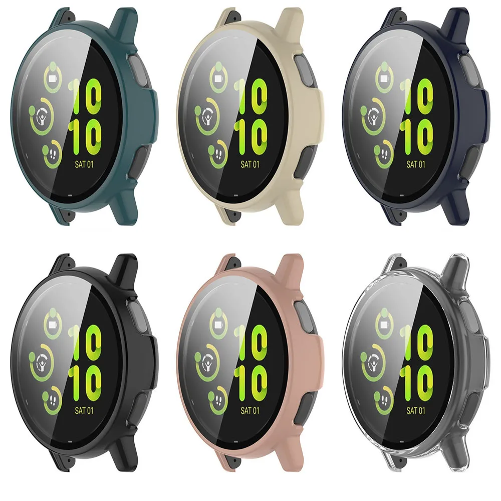 BEHUA Durable Smartwatch Protector Case with Tempered Glass Screen Frame