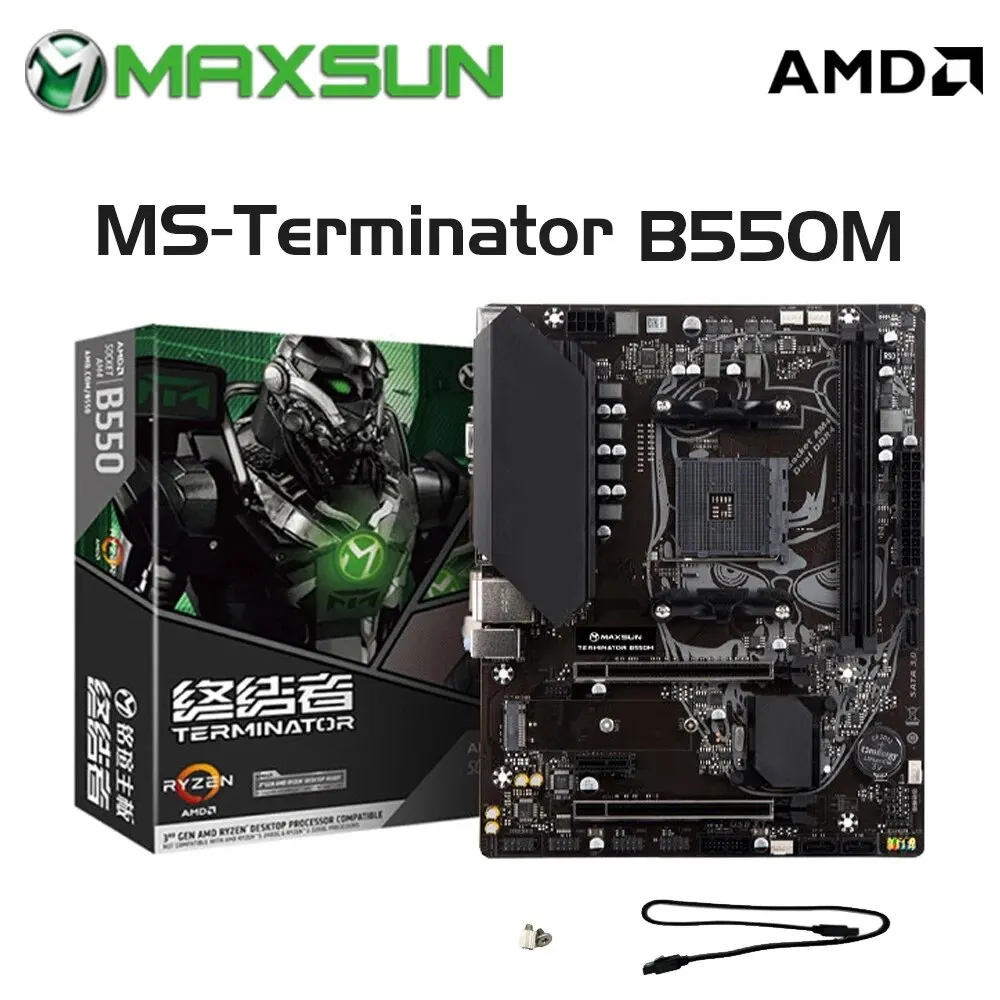 La Scheda Madre Da Gioco Maxsun B550M Amd Ddr4 M.2 Supporta I Componenti Del Computer Desktop Ryzen Cpu R3 R5 R7 Am4 5600G 5700G 5700X