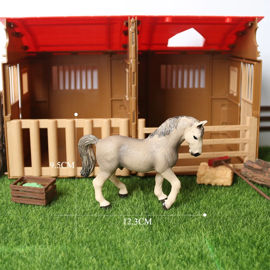 Large Realistic Horse Figurine with Detailed Textures – Farm Animal Toy & Party Decoration