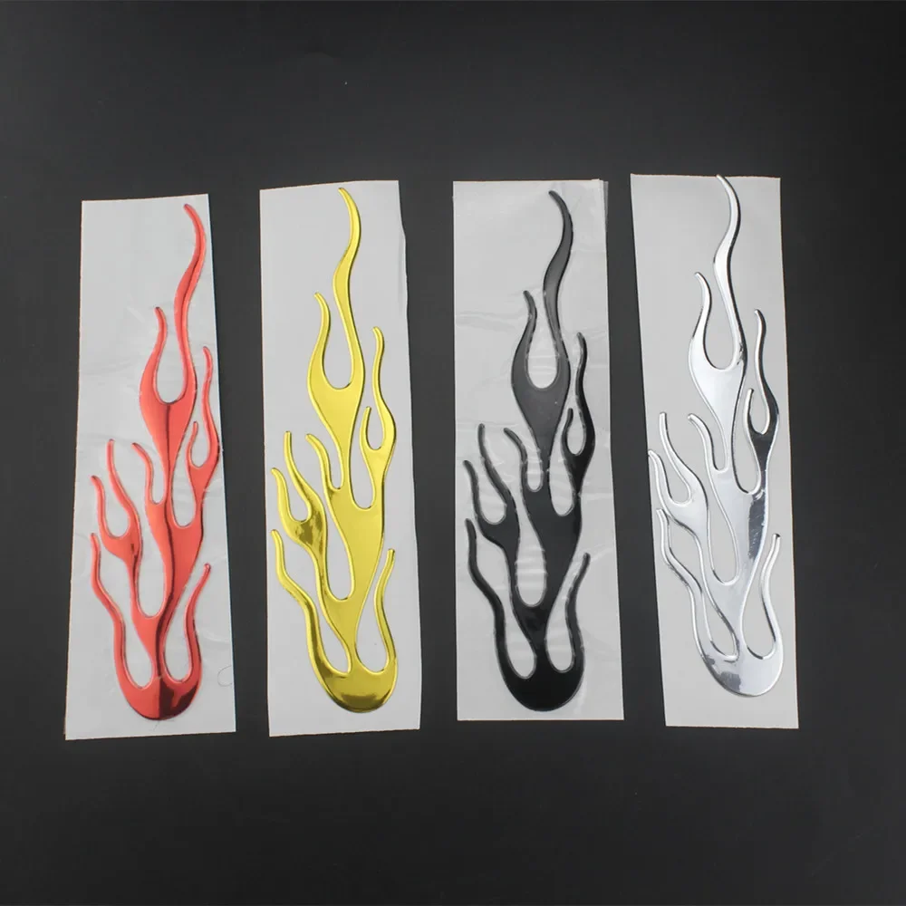 

2pcs Motorcycle 3D Car sticker Flame Fire Reflective Sticker Decal Decor Universal Scooter Offroad Dual Sport bike