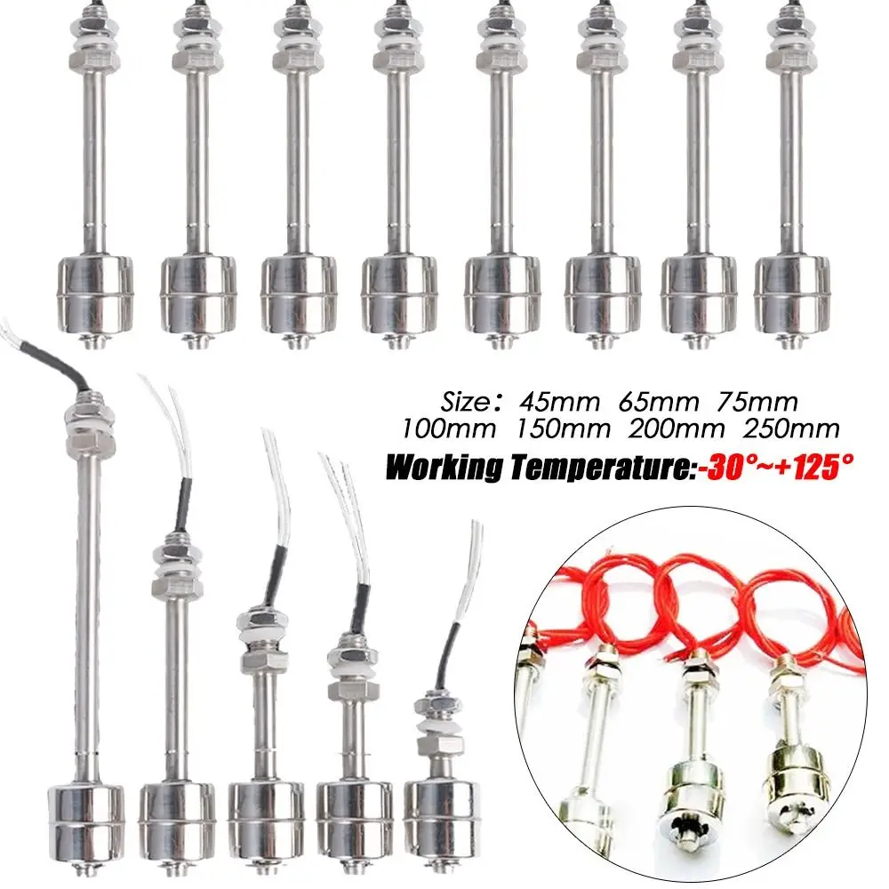 Description Picture 2 of itemStainless Steel Float Switch Tank Liquid Water Level Sensor 45/65/75/100/150mm Double Ball Float Switch Tank Pool Flow Sensors
