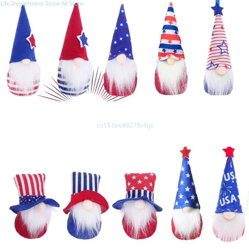

Stylishs Gnomes Home Decorations Playfuls Figures for Independence Day Decors