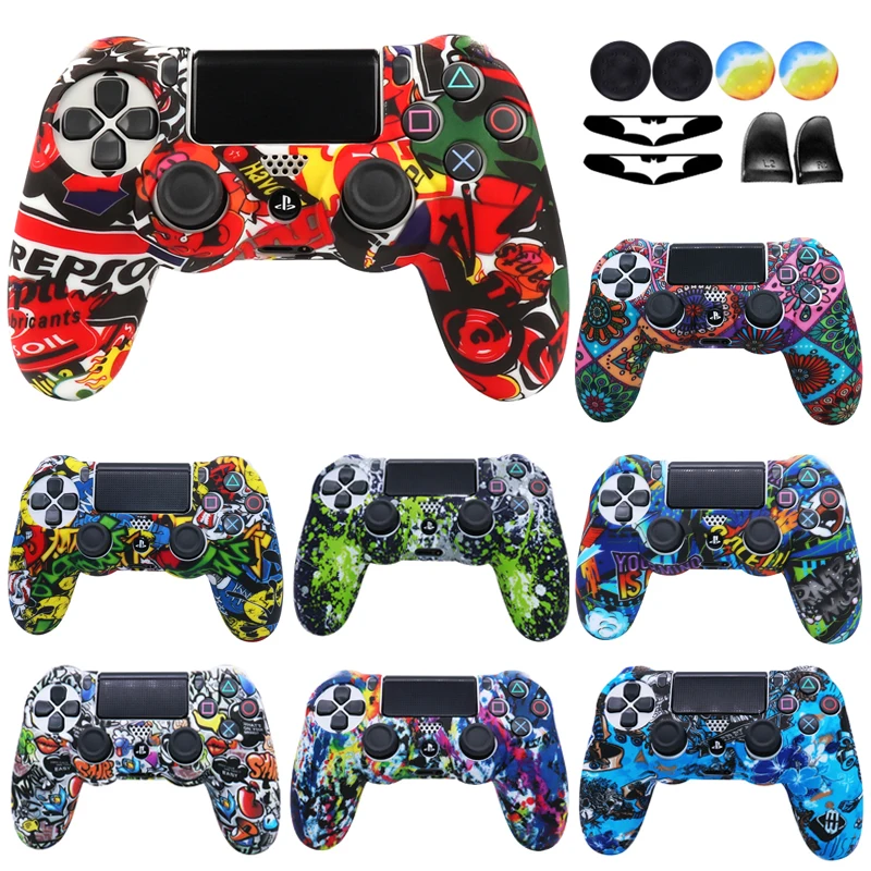 Měkké silikon pouzdro pro PS4 kůže regulátor příslušenství gamepad joysticku hry accessorries pro PLAYSTATION4 obal