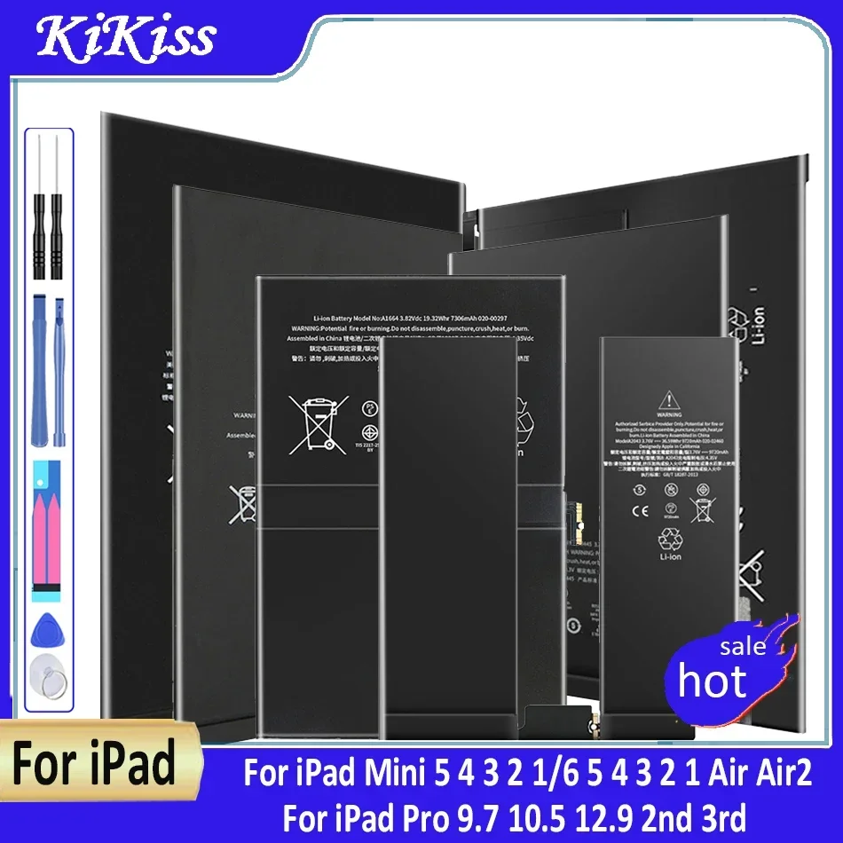 

A2114 Battery For iPad Mini 5 4 3 2 1 Air Air2 For iPad 6 5 4 3 2 1 Tablet Bateria for Apple iPad Pro 9.7 10.5 12.9 2nd 3rd inch