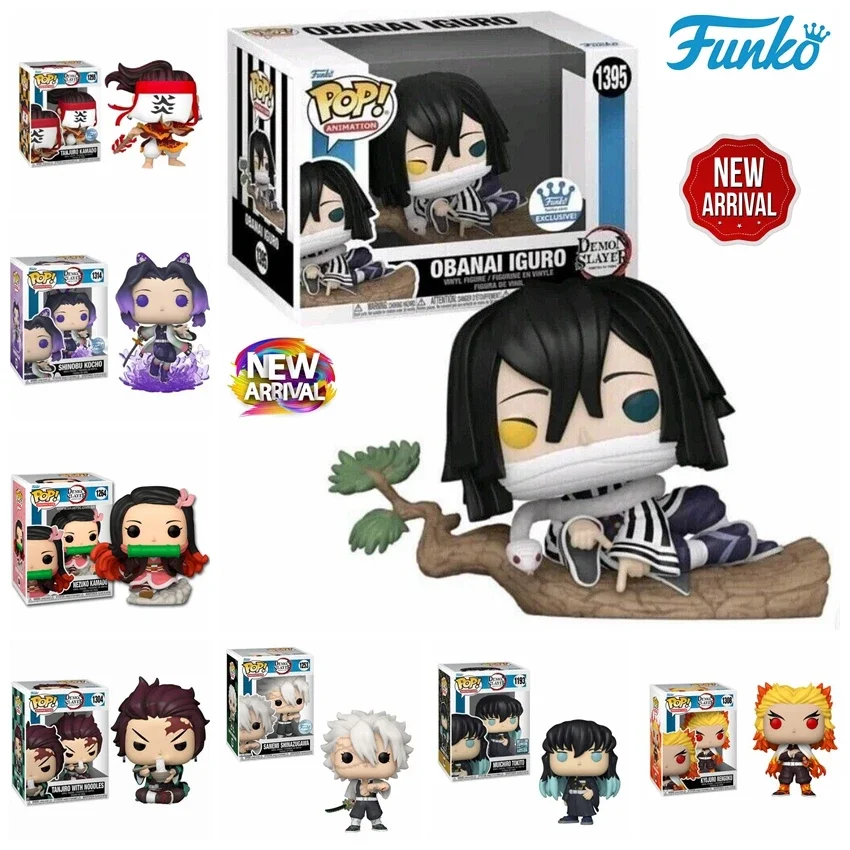 Игрушка Funko Pop рассекающий демонов шинобу 1314 OBANAI 1395 Nezuko 1264 SANEMI 1253 Tanjiro 1304 kyoюи 1308 Muichiro 1193 Tanjuro 1255