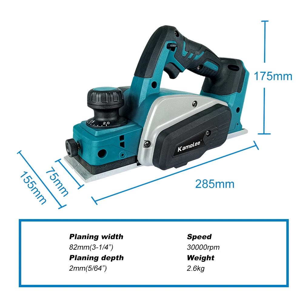 Kamolee 30000RPMB Cordless Wood Electric Planer Electric Router Trimmer Wood Milling Engraving Slotting for 18V Makita Battery