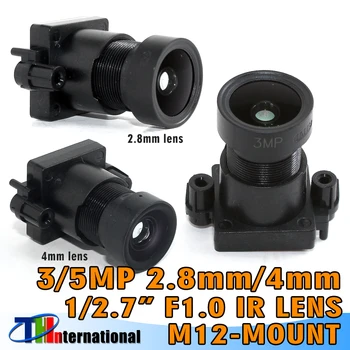 HD IP AHD 와이파이 네트워크 카메라용 CCTV 렌즈, M12 650 IR 필터 마운트, 3MP 5MP 2.8mm m12 렌즈, 4mm m12 렌즈, F1.0 1/2.7 인치