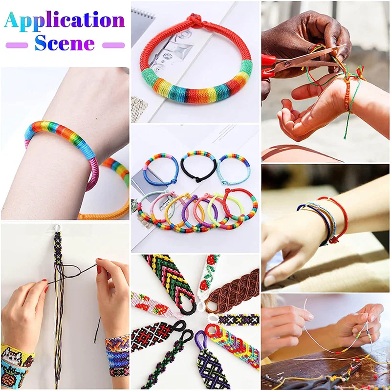 50M/Roll 0.8mm Nylon Beading String Macrame Thread Bracelet String Chinese Knot Cord for Braided Bracelet DIY Craft Jewelry Make