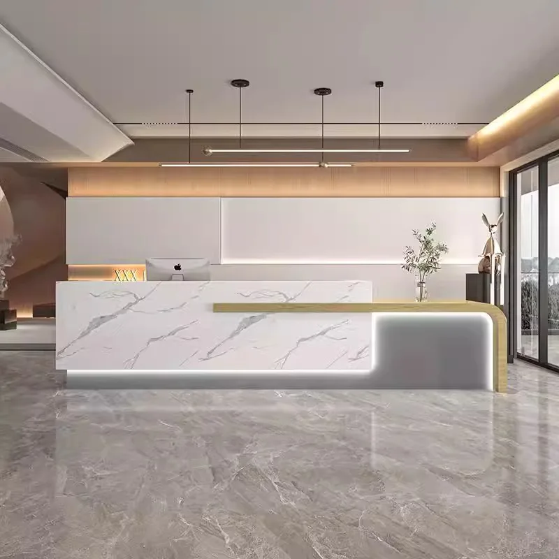 Luxury Office Reception Desks Lectern Spa Counter Console Table Modern Reception Desk Gaming Muebles Minimalist Furniture