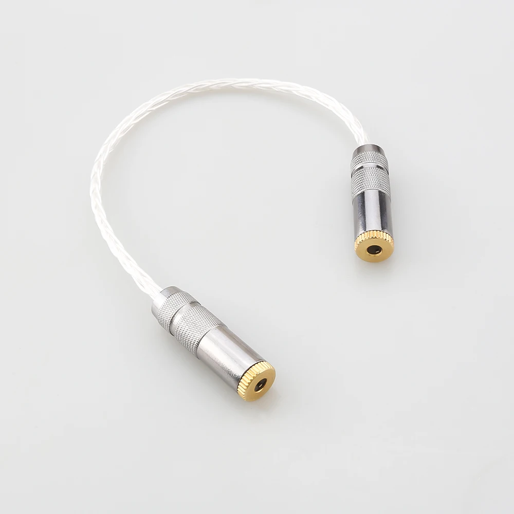 

HiFi 3.5mm Balanced Female to 3.5mm Balanced Female 8core Silver Plated Audio Adapter Cable