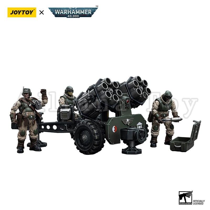 Joytoy 1/18 Action Figure 40K Astra Militarum Ordnance Team Con Lanciarazzi Malleus Spedizione Gratuita