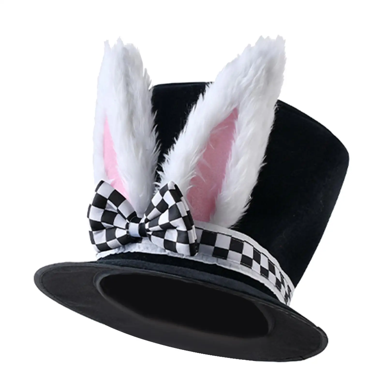 Kids Bunny Ears Funny Party Top Hat Comfortable to Wear Polyester Adjustable Hand Wash Fashionable Dress up Hat Seasonable Cute