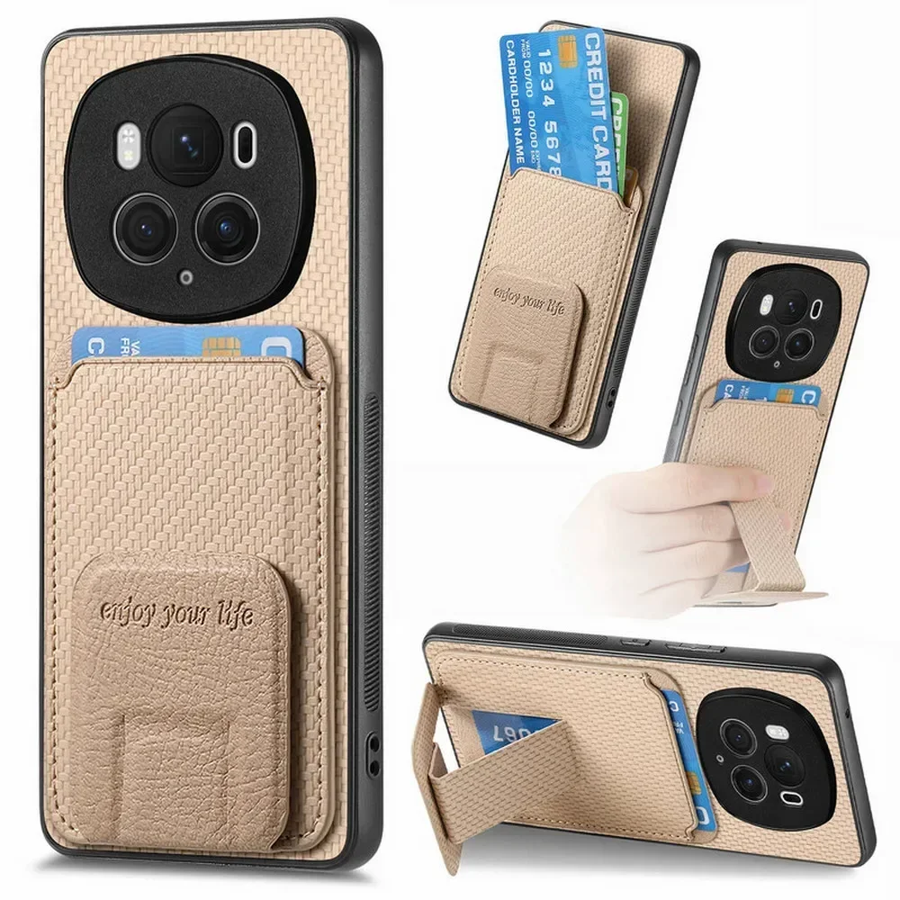 Luxury Leather Card Stand Back Cover for Huawei Honor Magic Series