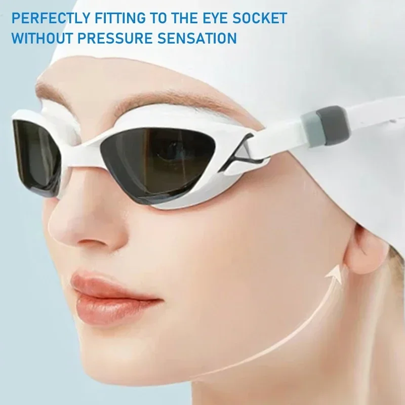 Swim Goggles Upgraded Small Frame Racing Anti-fog UV Resistance No Leakage Swimming Goggles for Men Women Adult Teenager