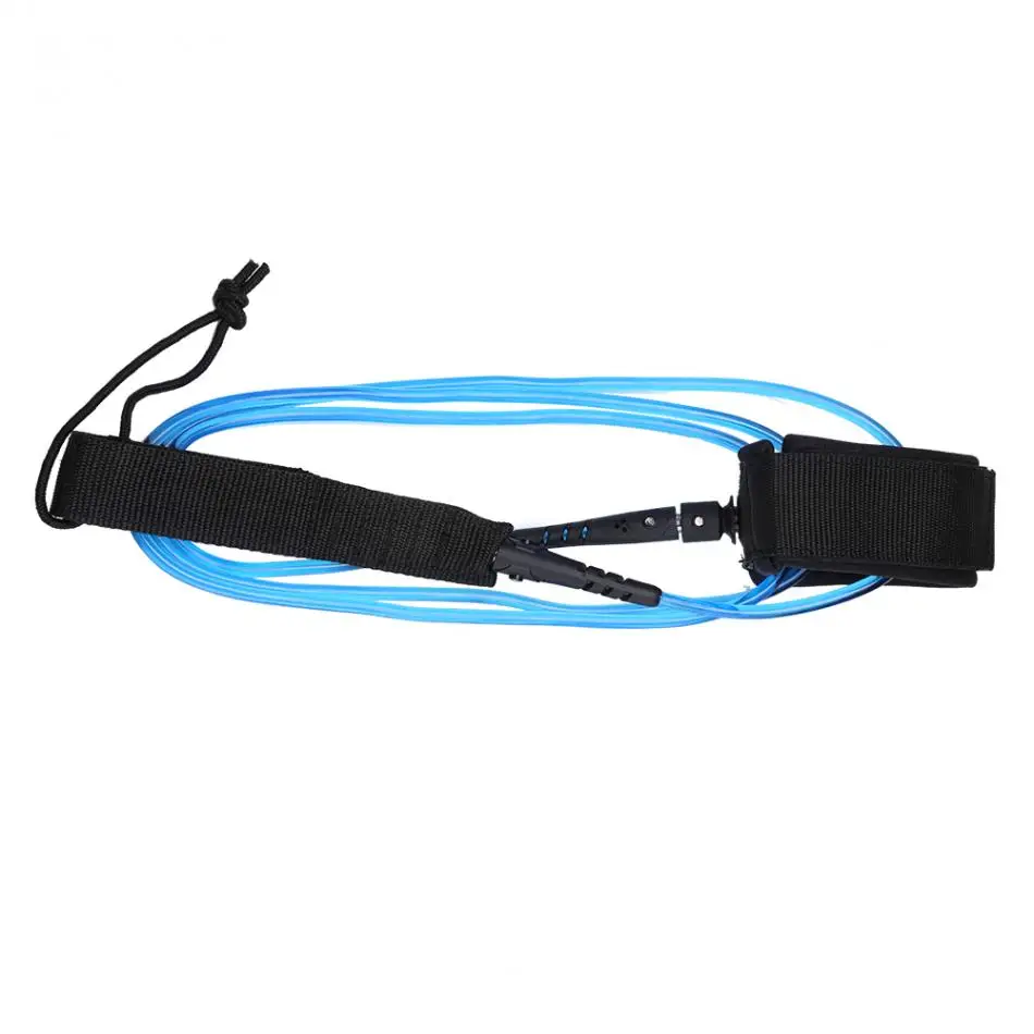 Surfboard Leash 6FT 5.5mm Anti-lost TPU Double Swivels Straight Rope Hook Loop Closure