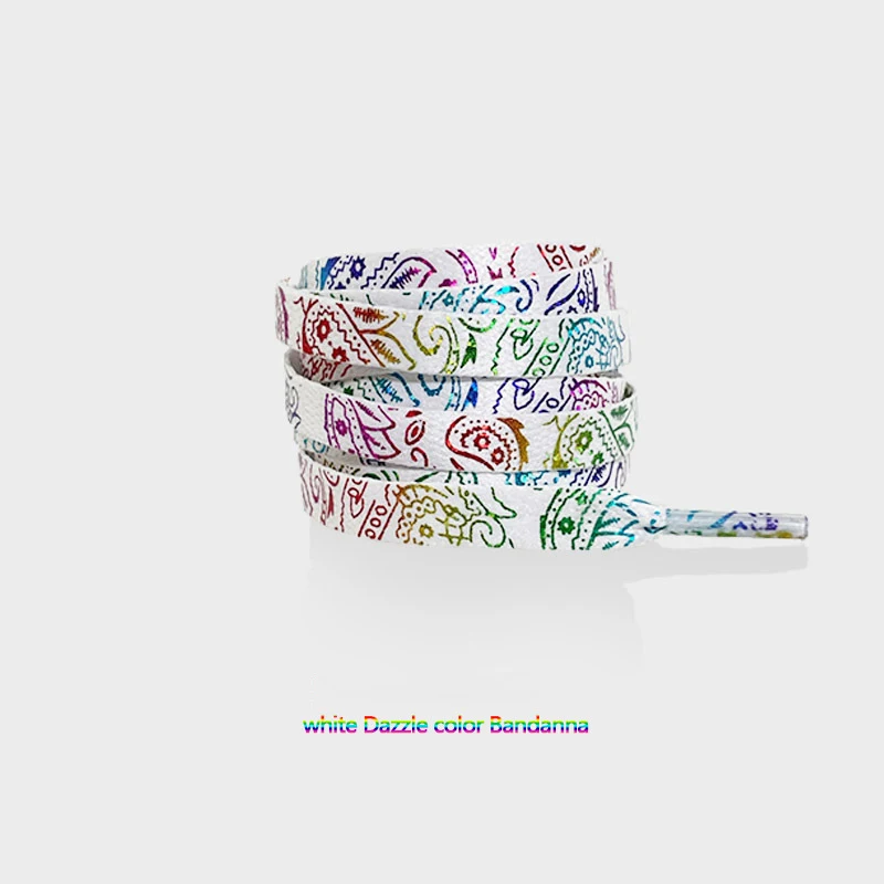 Artistic Cashew Flower Hand-Painted Flat Shoelaces