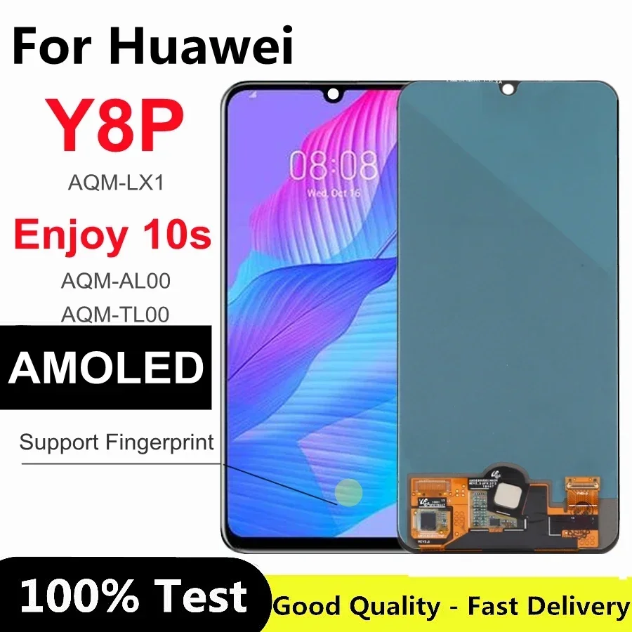 

6.3" AMOLED For Huawei Enjoy 10s LCD Display Touch Screen Digitizer Assembly Replacement For Huawei AQM-LX1 Y8P 2020