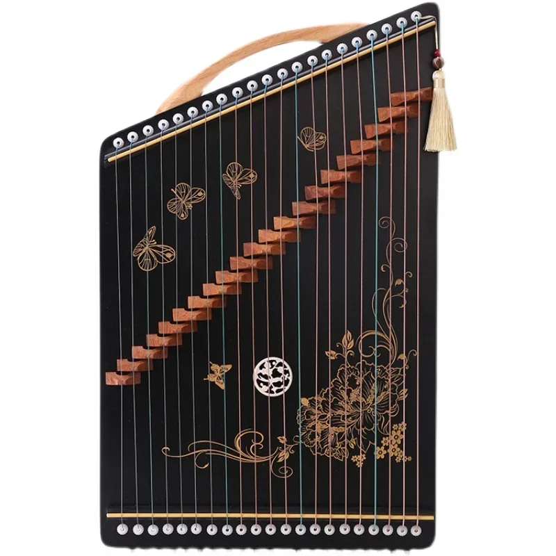 21 String Portable Guzheng for Kids Beginner Fingering Practice Small Guzheng Chinese Zither Traditional Musical Instrument Gift