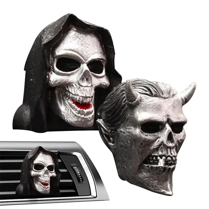 

Skull Car Air Freshener Cute Auto Air Perfume Diffuser Clips Sugar Skull Decor Automotive Interior Accessories Girls Vehicles