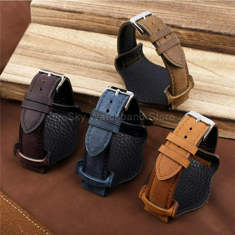 Premium Crazy Horse Leather Watch Strap with Tray - Available in 18mm, 20mm, 22mm