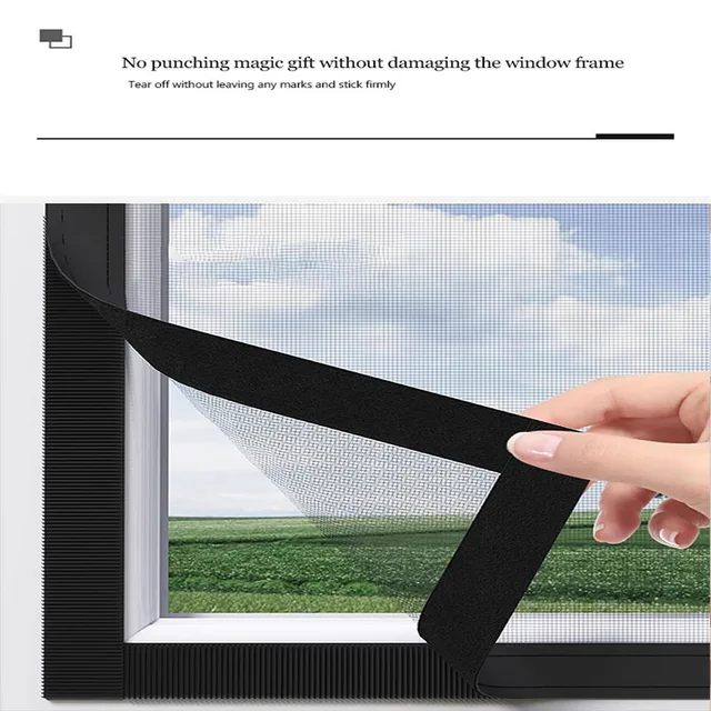 Summer, home use, simple, black mosquito net mesh, multi size screen window, 2cm self-adhesive tape, screen window, curtain mesh 3