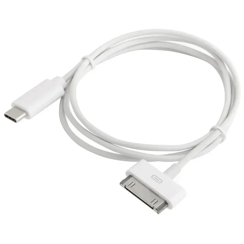 30핀 USB C 어댑터 충전 데이터 케이블 (아이폰 4, 4S, 3GS, 아이패드 3, 2, 1, 아이팟용) USBC 타입 C - 30핀 충전기 코드 액세서리 1M
