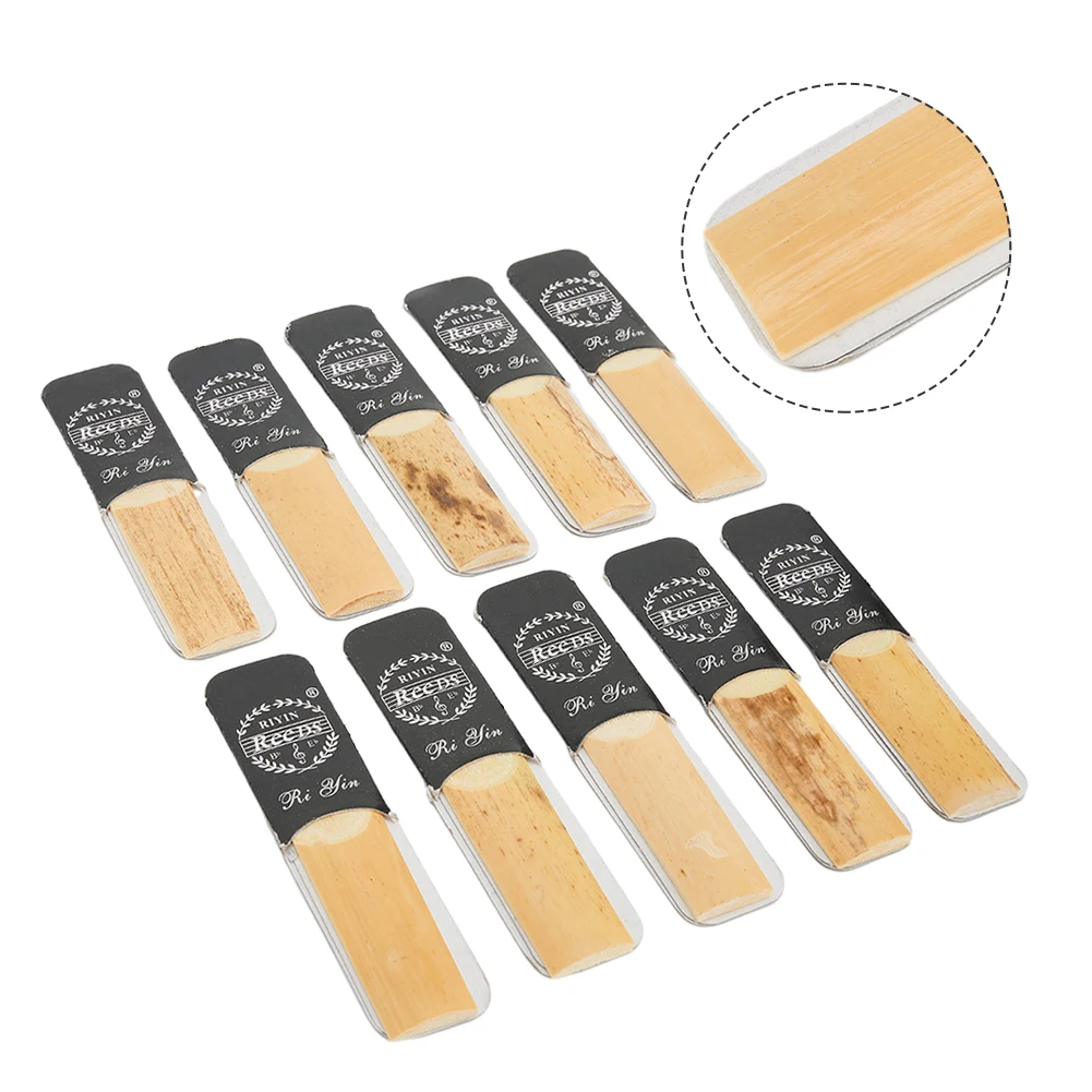 

10Pcs Bb Tenor Sax Reeds Strength 2/2.5/3 Saxophone Reed Instrument Accessories Replaceable Tenor Saxophones Parts