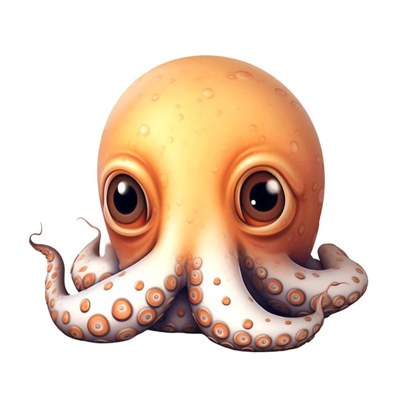 Cartoon Octopus Marine Life Wall Sticker Removable Home Decoration Decals for Bedroom Kitchen Living Room Walls Decor