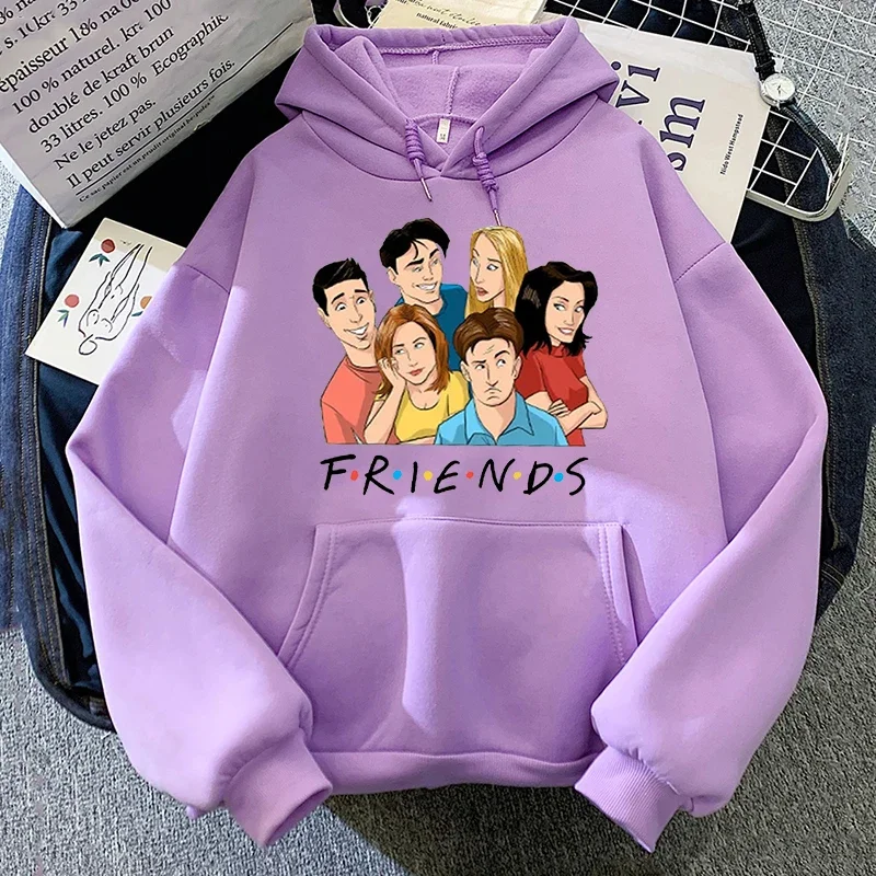 2023 New Friends Print Hoodie Long Sleeve Pullover Fashion Clothing Funny Cartoon Friends Hooded Harajuku Vintage Sweatshirt