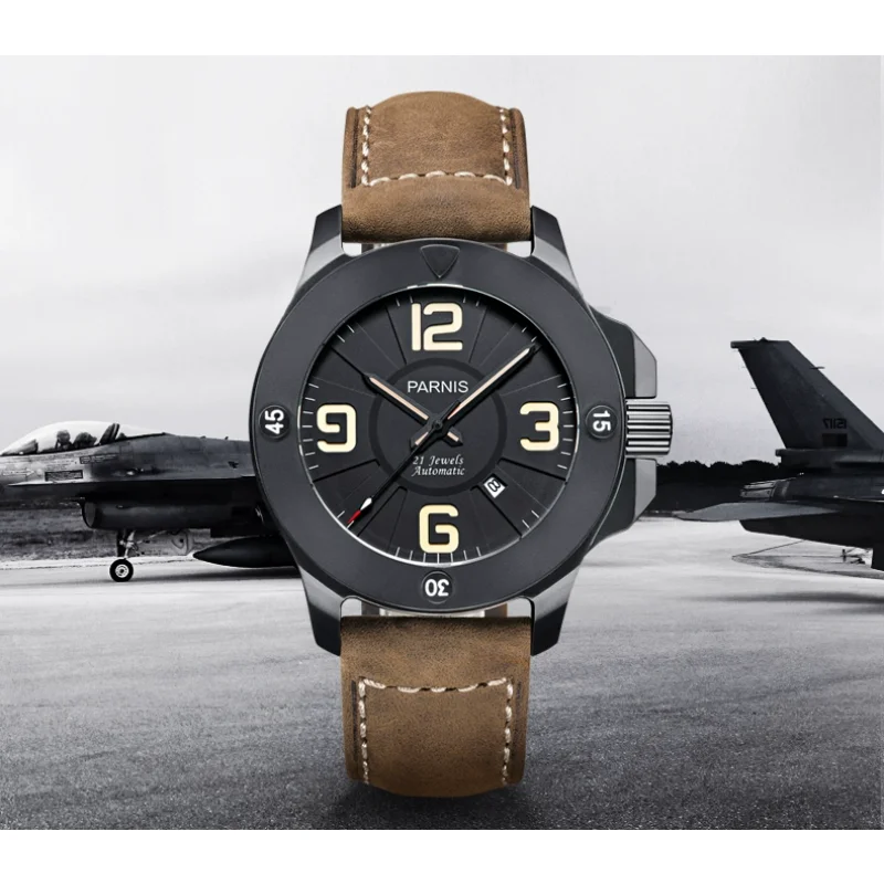 

46mm Commander Series Military Watch Men's Watch Miyota Movement Waterproof Super Luminous Automatic Mechanical Watch for Men