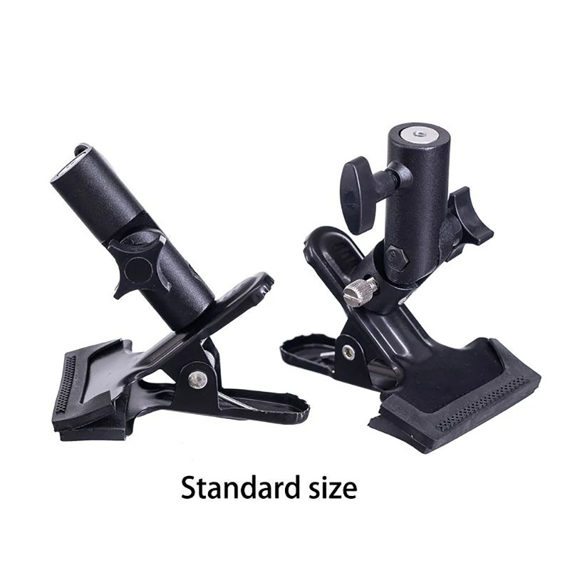 Heavy Duty Metal Clamp Holder Reflector Metal Clip Mount 1/4" to 3/8" Light Stand Mounting for Flash Umbrella Bracket A0NB photography reflector holder photography backdrop clamps
