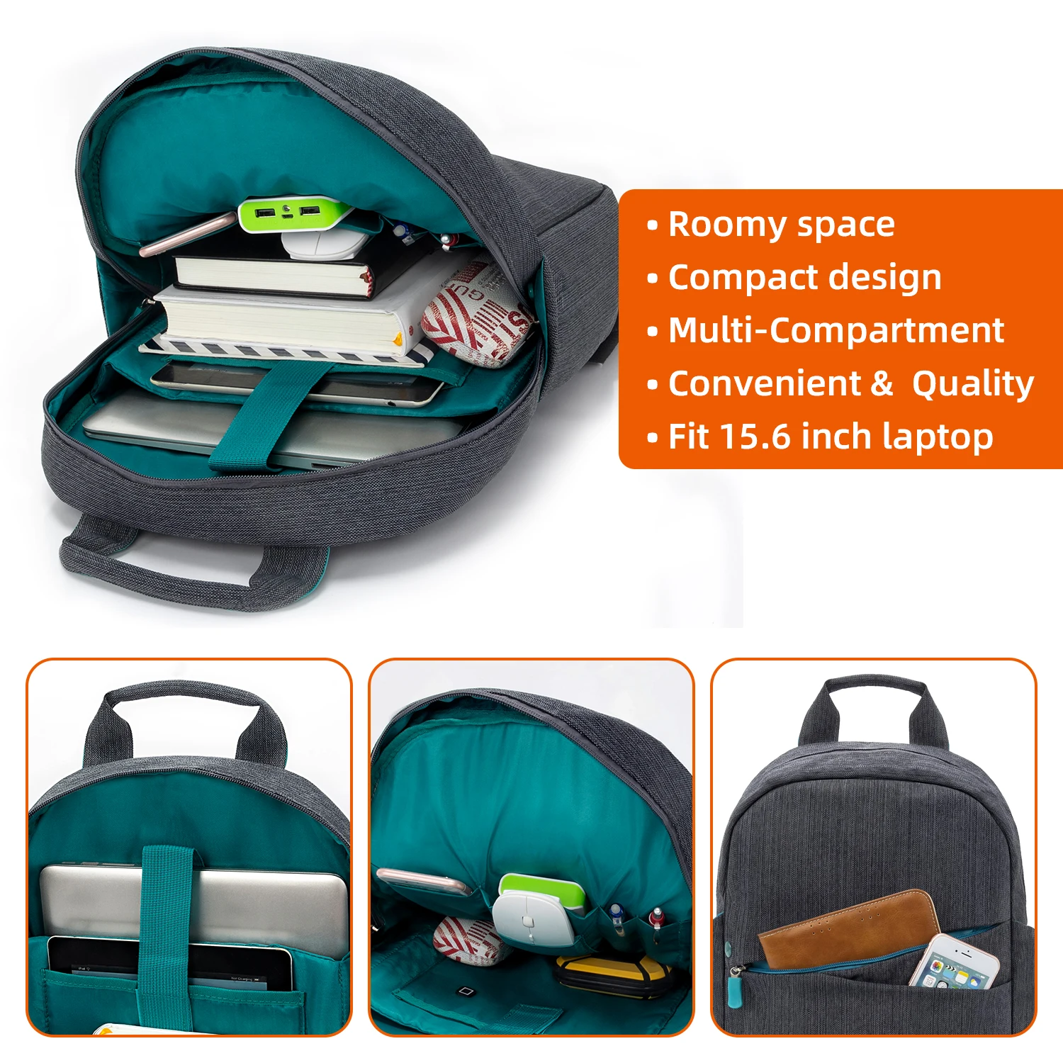 KINGSLONG Fashion Men Waterproof Backpack Large Capacity 16.9 inch Simple Travel Female Student Business Computer Bags