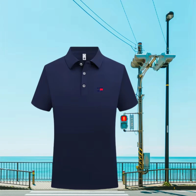 New Men's Polo Shirt Luxury Brand Printed Couple T-shirt Classic Pattern Short Sleeve Street Leisure Business Polo