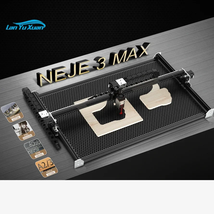 

NEJE 3 MAX V2 A40640 металлическая волоконная клавиатура «сделай сам», акриловый гравер для маркировки духов, вращающийся кружки, бутылки, лазерная гравировальная машина